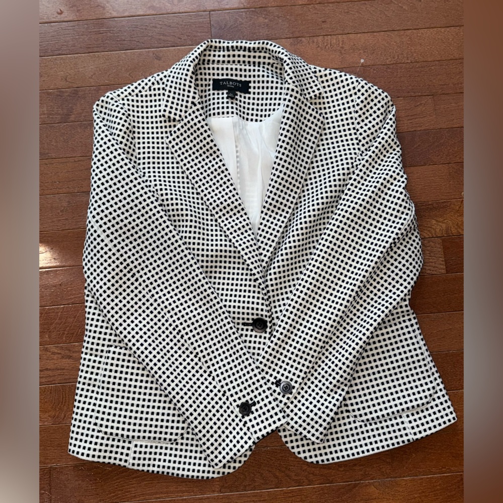 Talbots Single Button Blazer Jacket Classic Black… - image 8